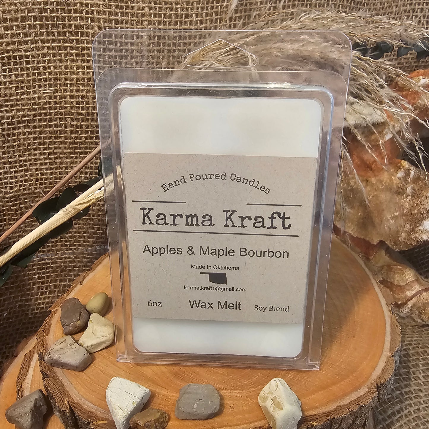 Apples and Maple Bourbon 6oz wax melt